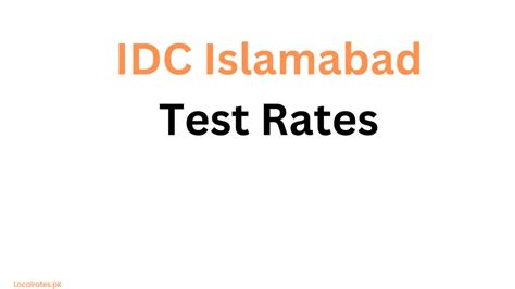 idc test rates list|Islamabad Diagnostic Center (IDC) Test Rates.